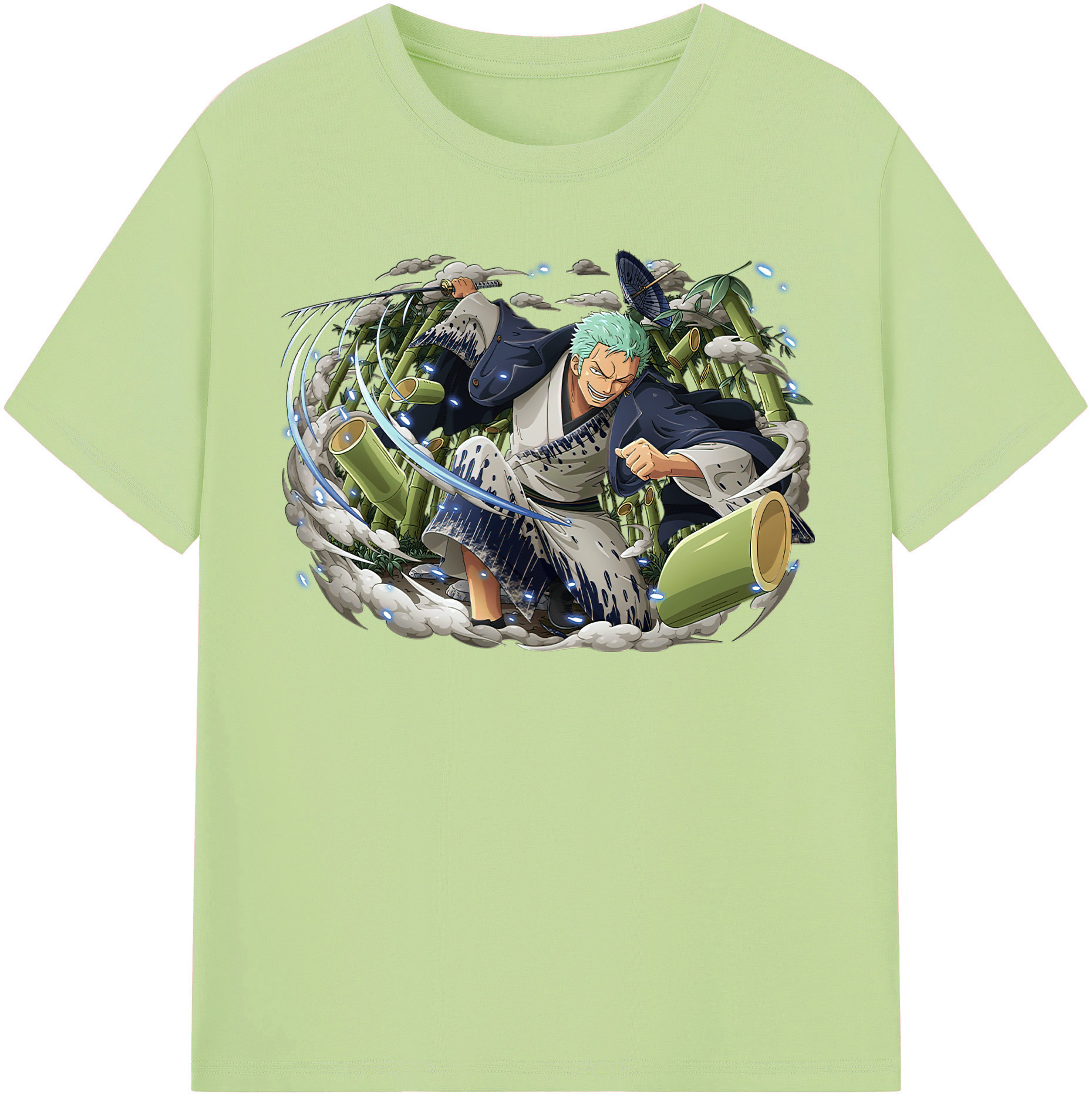 ワンピース ロロノア・ゾロ ONE PIECE Roronoa Zoro 綿100％半袖Tシャツ（フロントプリント）